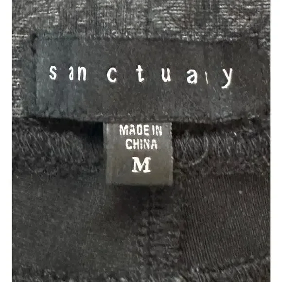 Sanctuary Printed Leggings Black Gray Size M - Picture 8 of 9